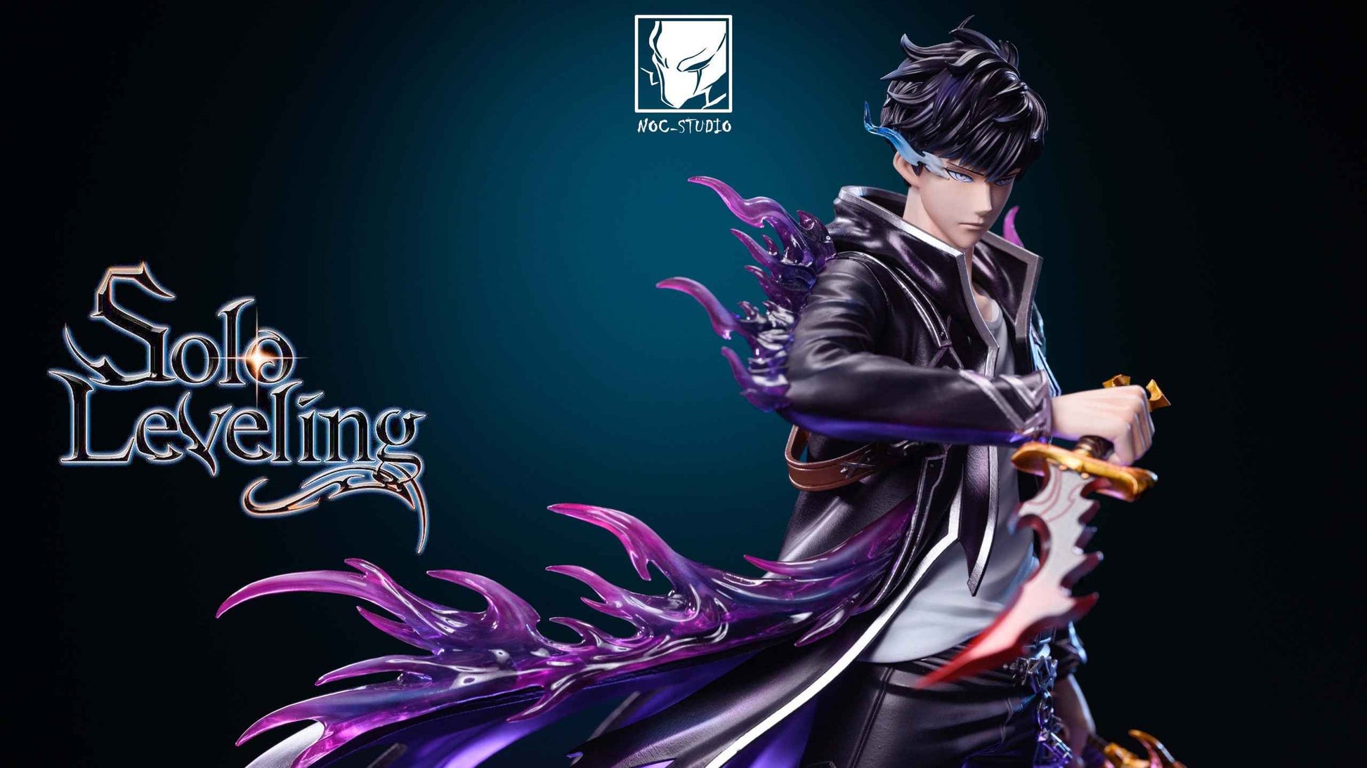 Solo Leveling Noc Studio Shadow King Sung Jin Woo Resin Statue