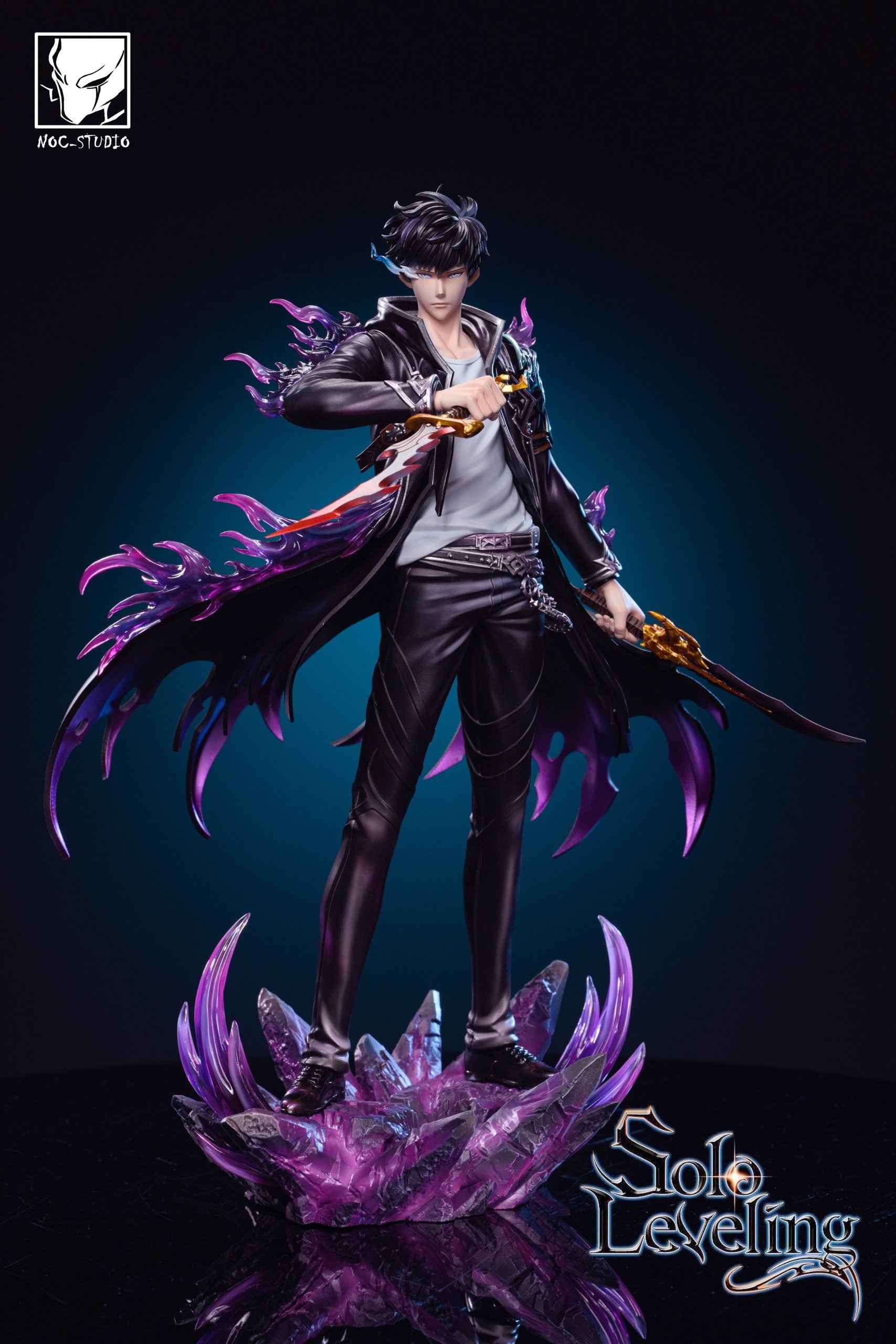 Solo Leveling Noc Studio Shadow King Sung Jin Woo Resin Statue