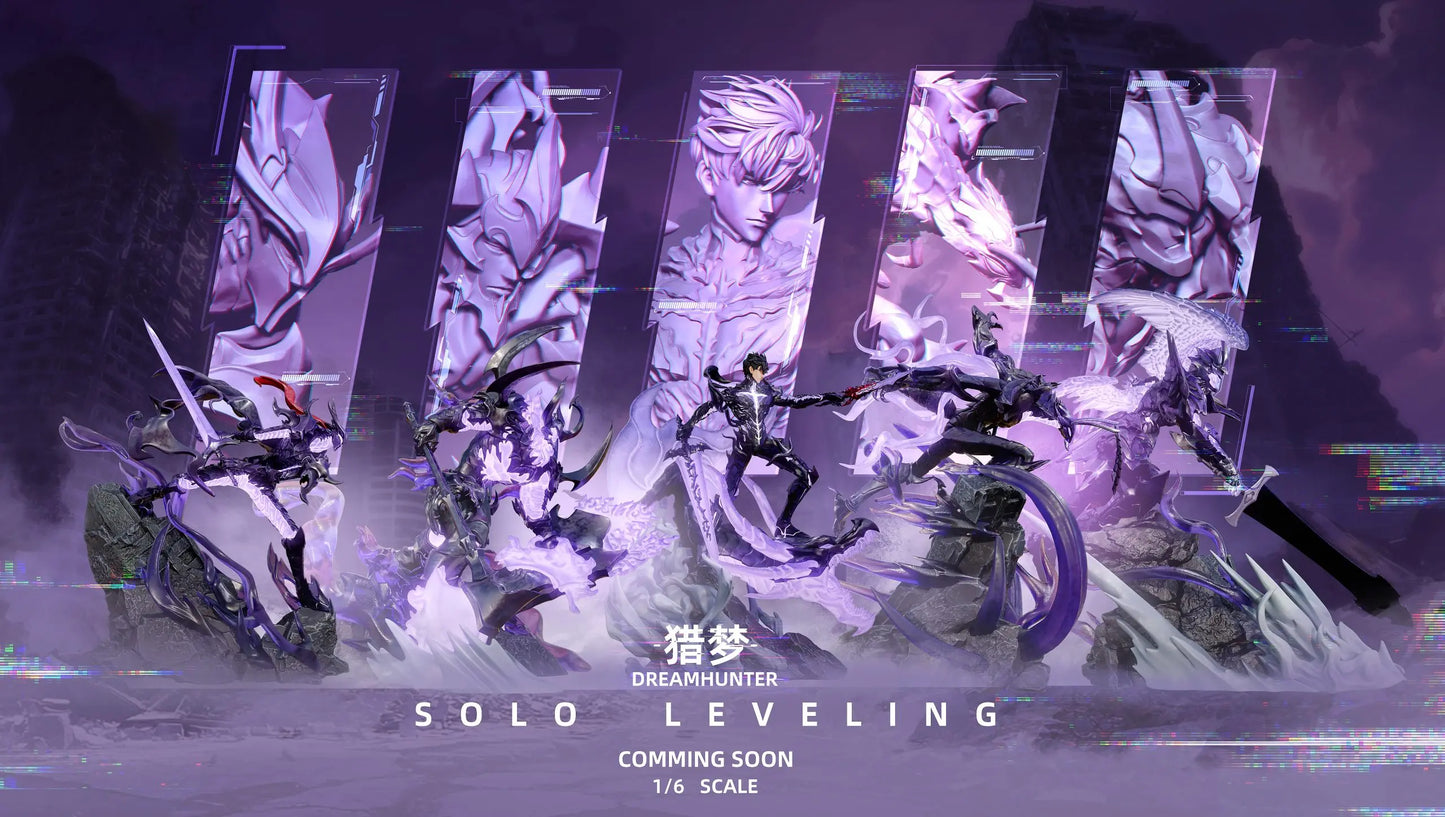Solo Leveling Dream Hunter Studio Sung Jin-Woo & Bellion & Igris & Beru & Iron Resin Statue