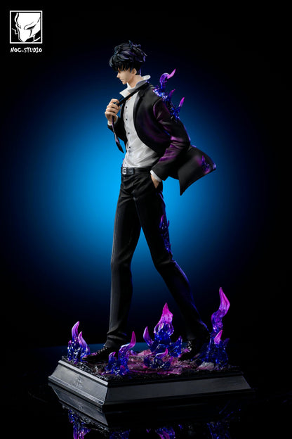 Solo Leveling Noc Studio Shadow Monarch Sung Jin Woo in Suit Resin Statue