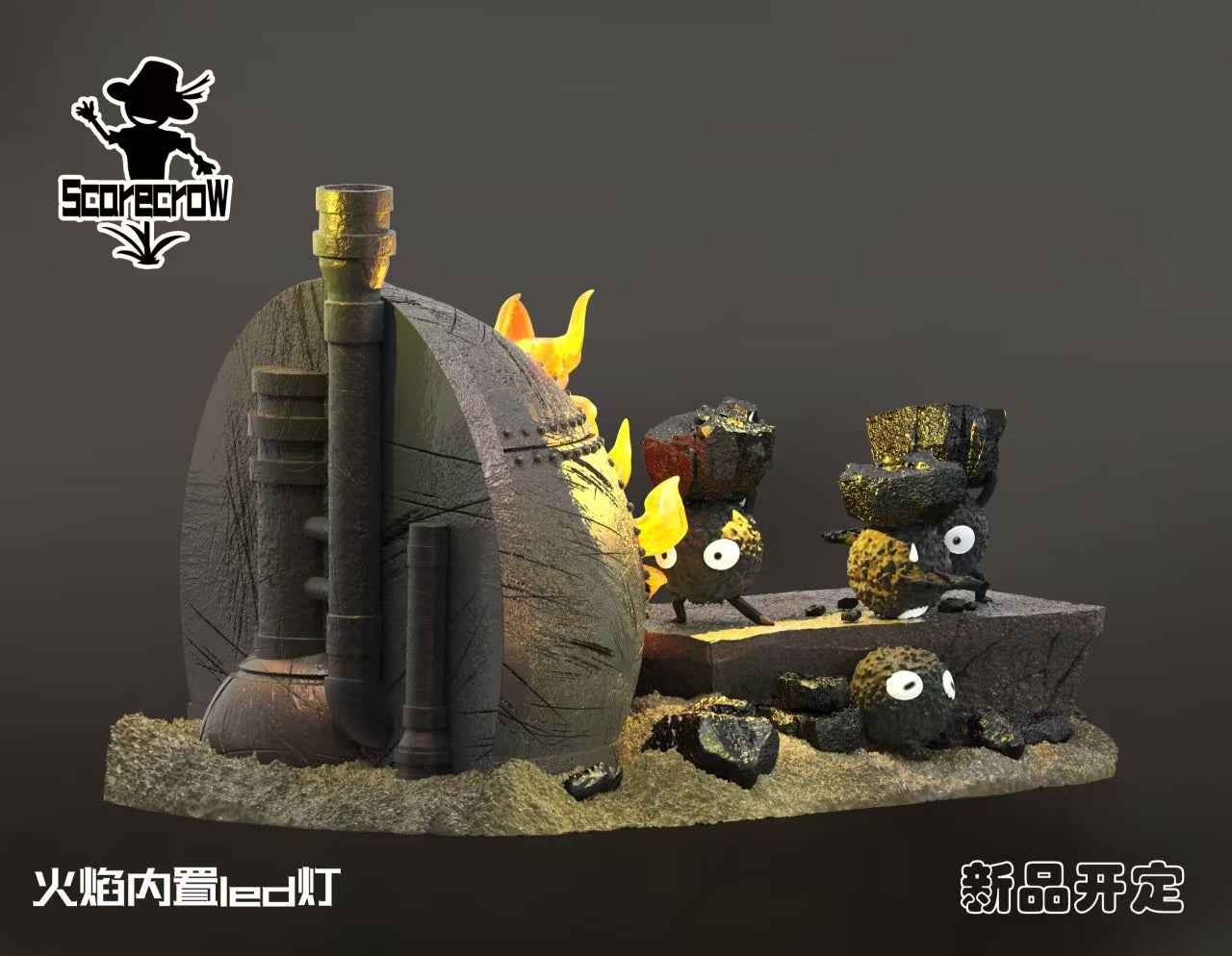 Spirited Away Scarecrow Studio Susuwatari for transportation Resin Statue