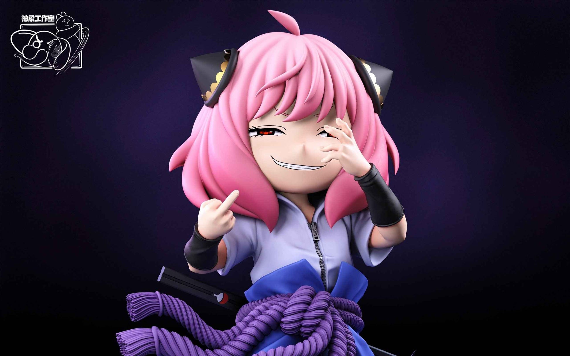 Spy x Family Chou Xiang Studio Anya Forger Cosplay Sasuke Uchiha Resin Statue