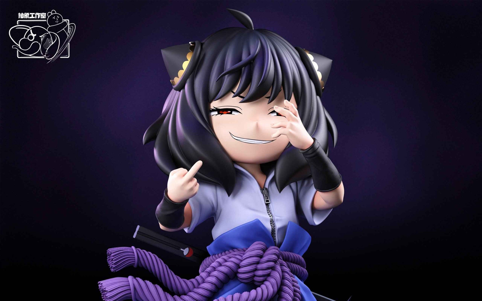 Spy x Family Chou Xiang Studio Anya Forger Cosplay Sasuke Uchiha Resin Statue