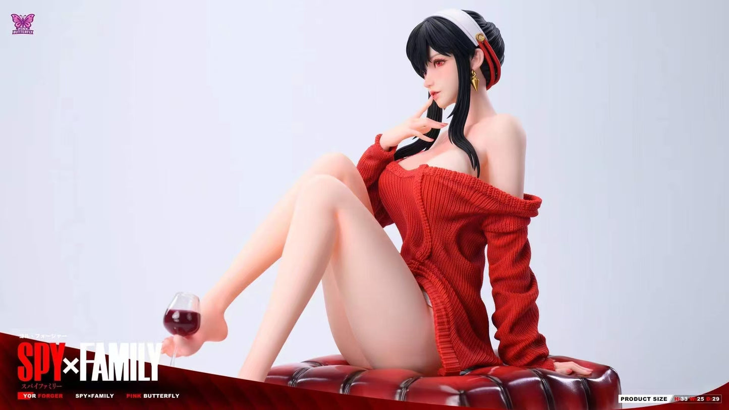Spy x Family PINK BUTTERFLY Studio  Tipsy Yor Forger Resin Statue