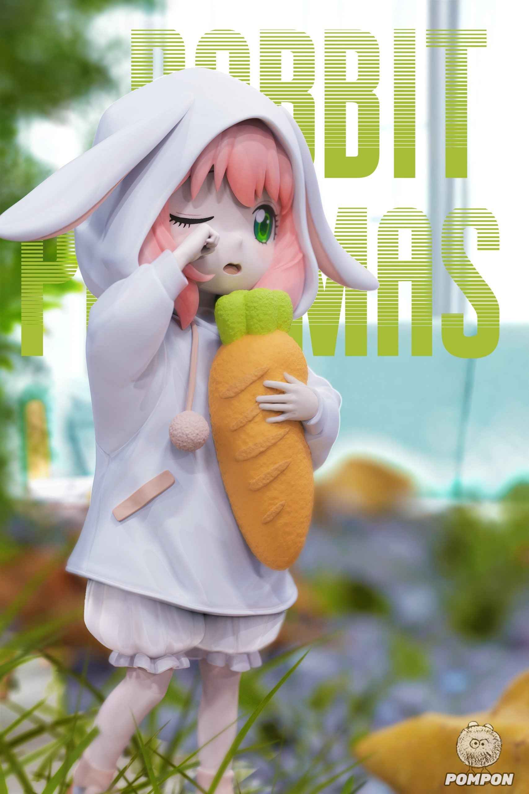 Spy x Family ~ PomPon Studio ~ Anya Forger Rabbit Pajamas ~ Resin Statue