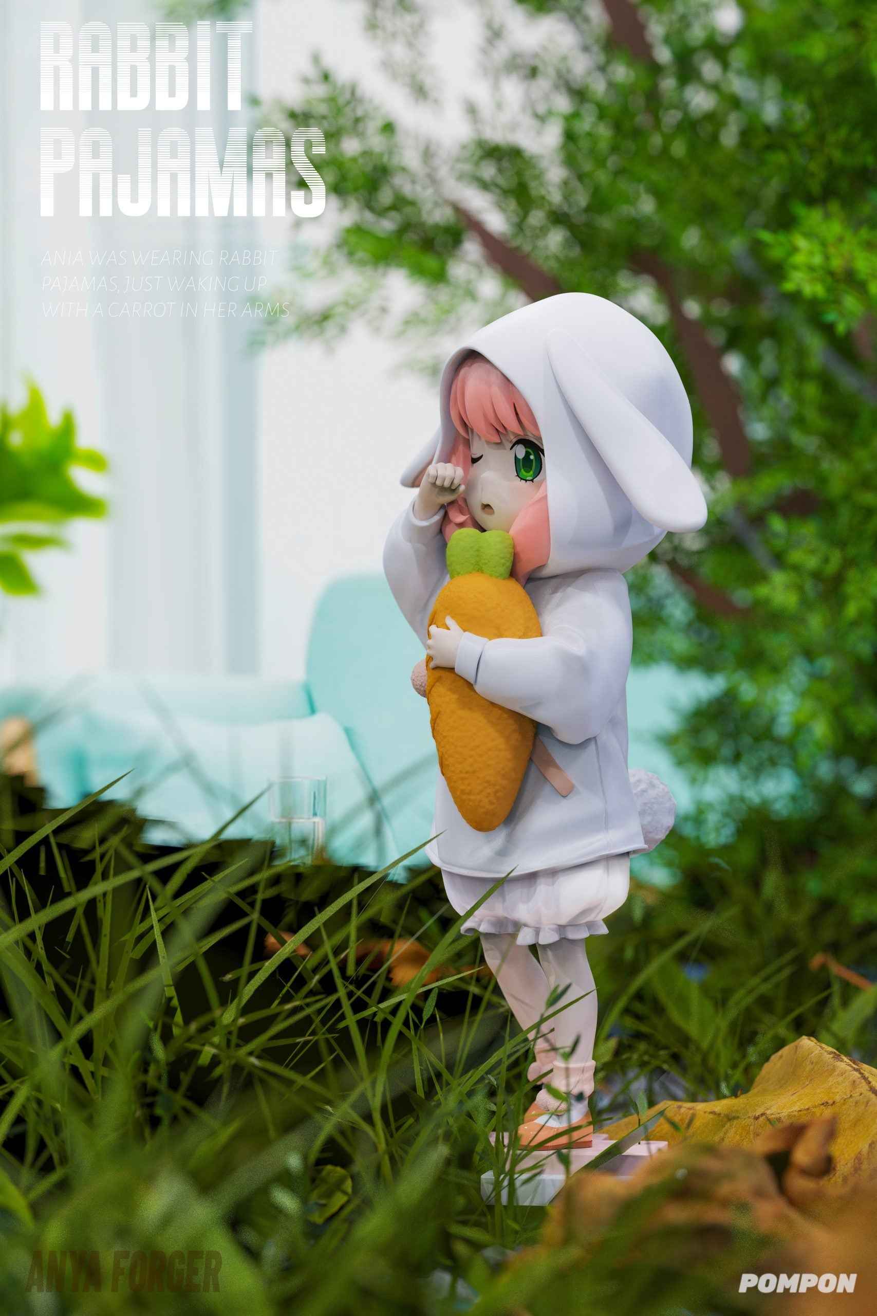 Spy x Family ~ PomPon Studio ~ Anya Forger Rabbit Pajamas ~ Resin Statue