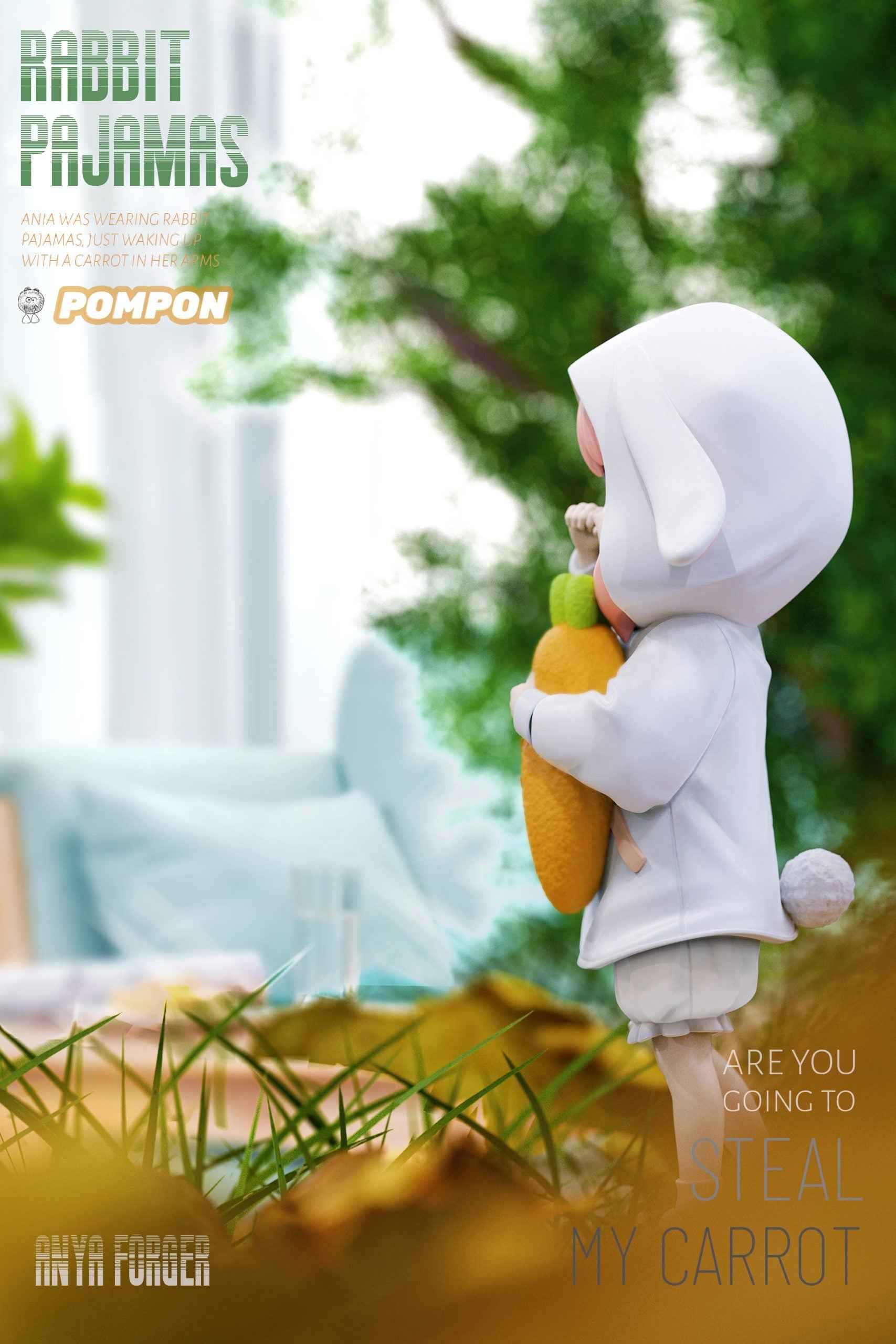 Spy x Family ~ PomPon Studio ~ Anya Forger Rabbit Pajamas ~ Resin Statue