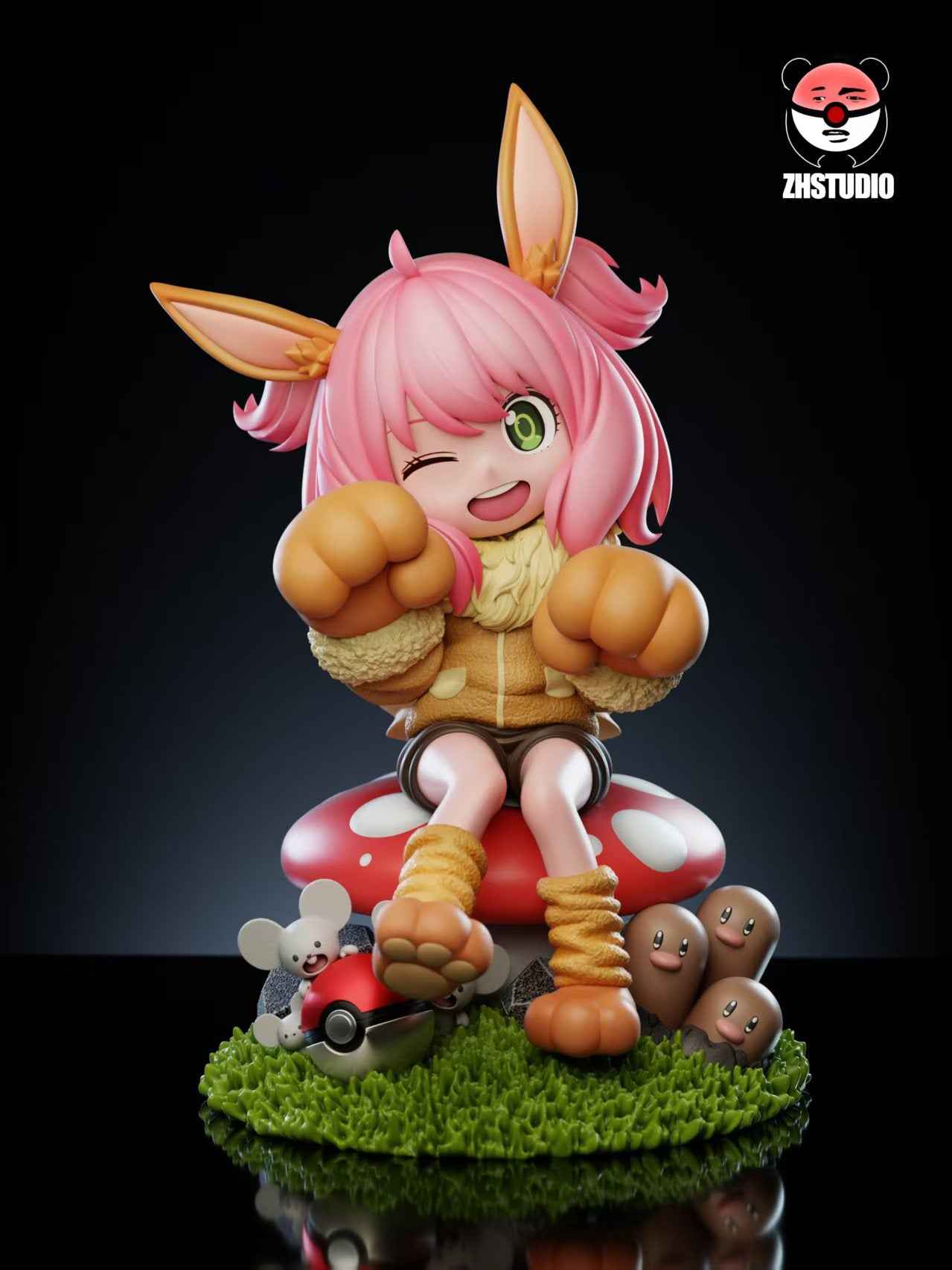 Spy x Family ZH Studio Anya Forger Cosplay Eevee Resin Statue