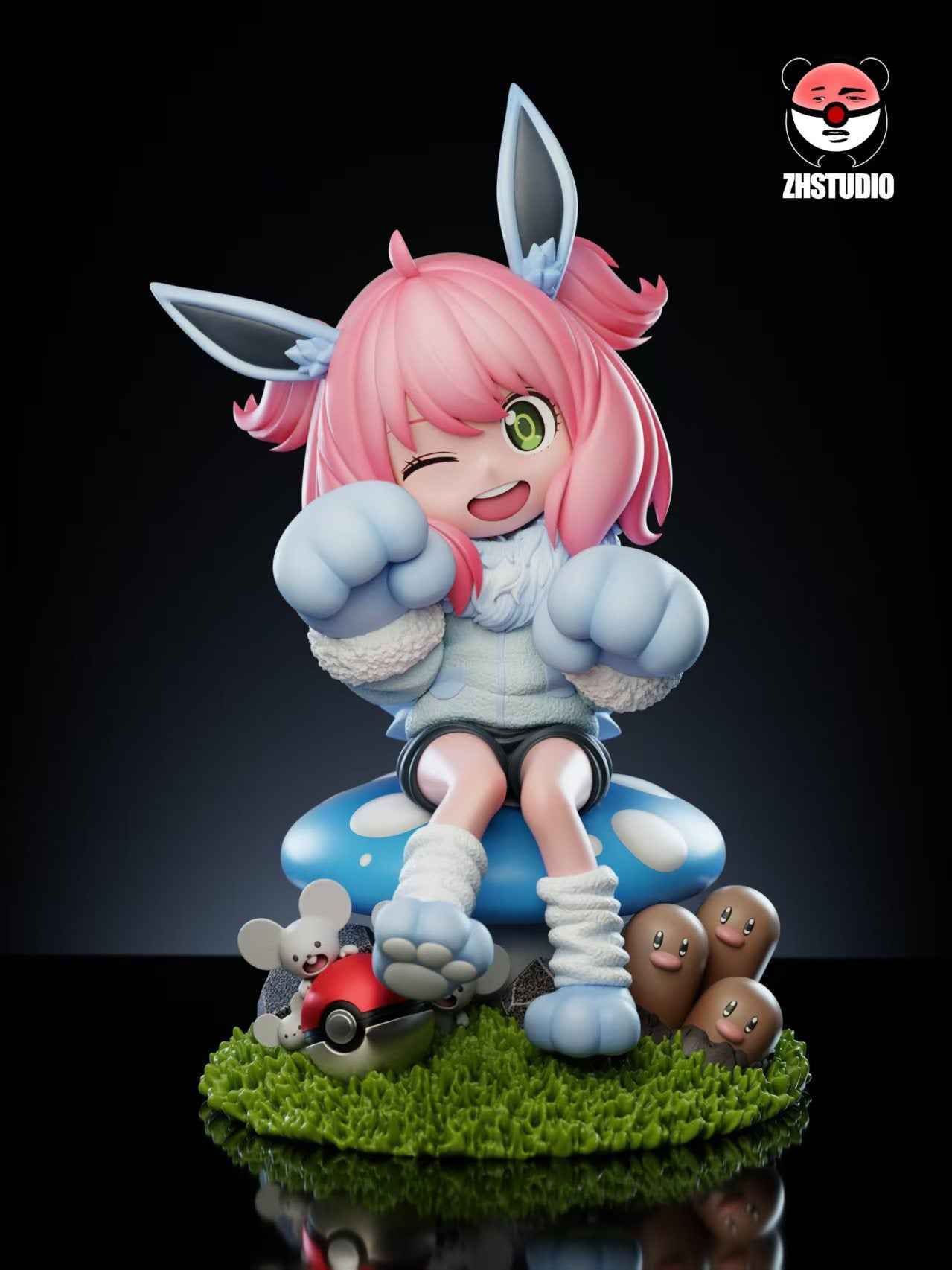 Spy x Family ZH Studio Anya Forger Cosplay Eevee Resin Statue