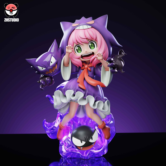 Spy x Family ZH Studio Anya Forger Cosplay Pokémon Gengar Resin Statue