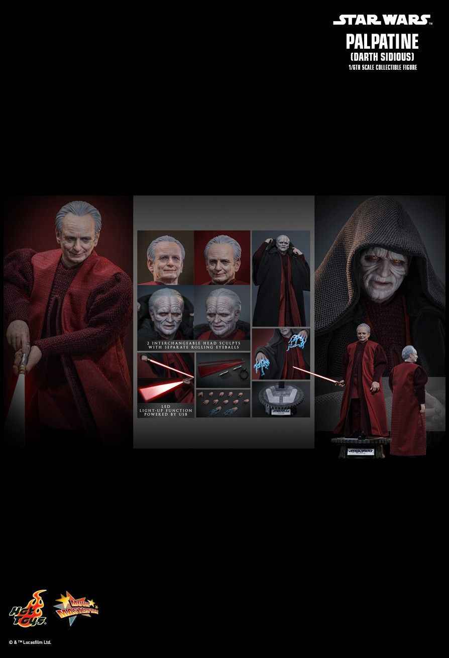 Star Wars Hot Toys  Darth Sidious MMS805 Licensed Action Figure