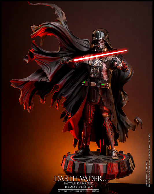 Star Wars Hot Toys Darth Vader Battle Damaged Deluxe Version DX45B 1/6 Licensed Action Figure