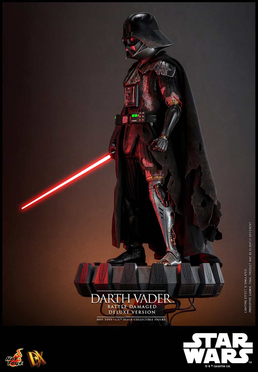 Star Wars Hot Toys Darth Vader Battle Damaged Deluxe Version DX45B 1/6 Licensed Action Figure