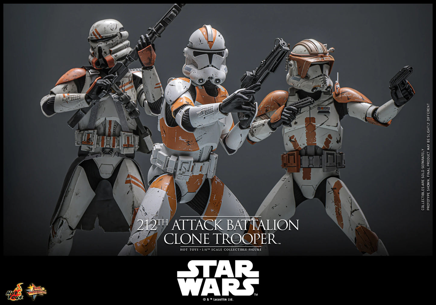 Star Wars Hot Toys Episode III: Revenge of the Sith Clone Trooper 212th Attack Battalion MMS851 MMS852 1/6 Licensed Action Figure