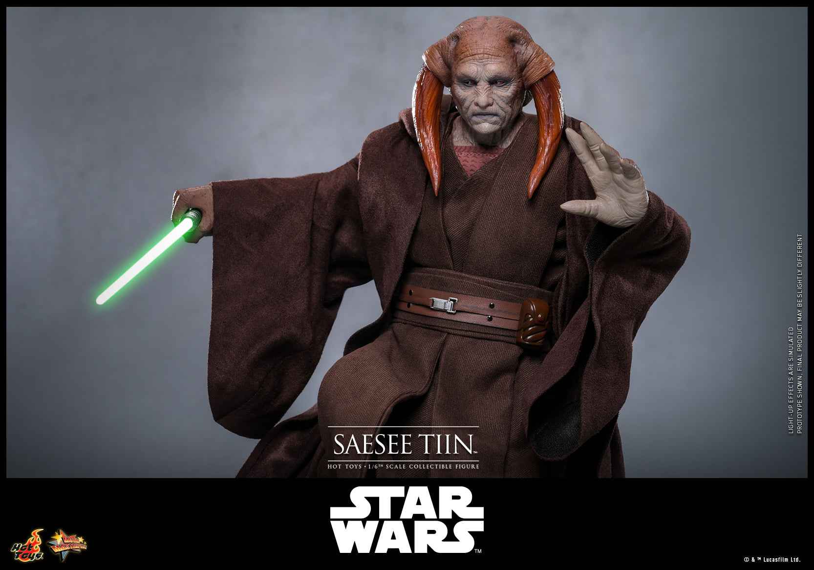 Star Wars Hot Toys Jedi Master Saesee Tiin MMS820 Licensed Action Figure