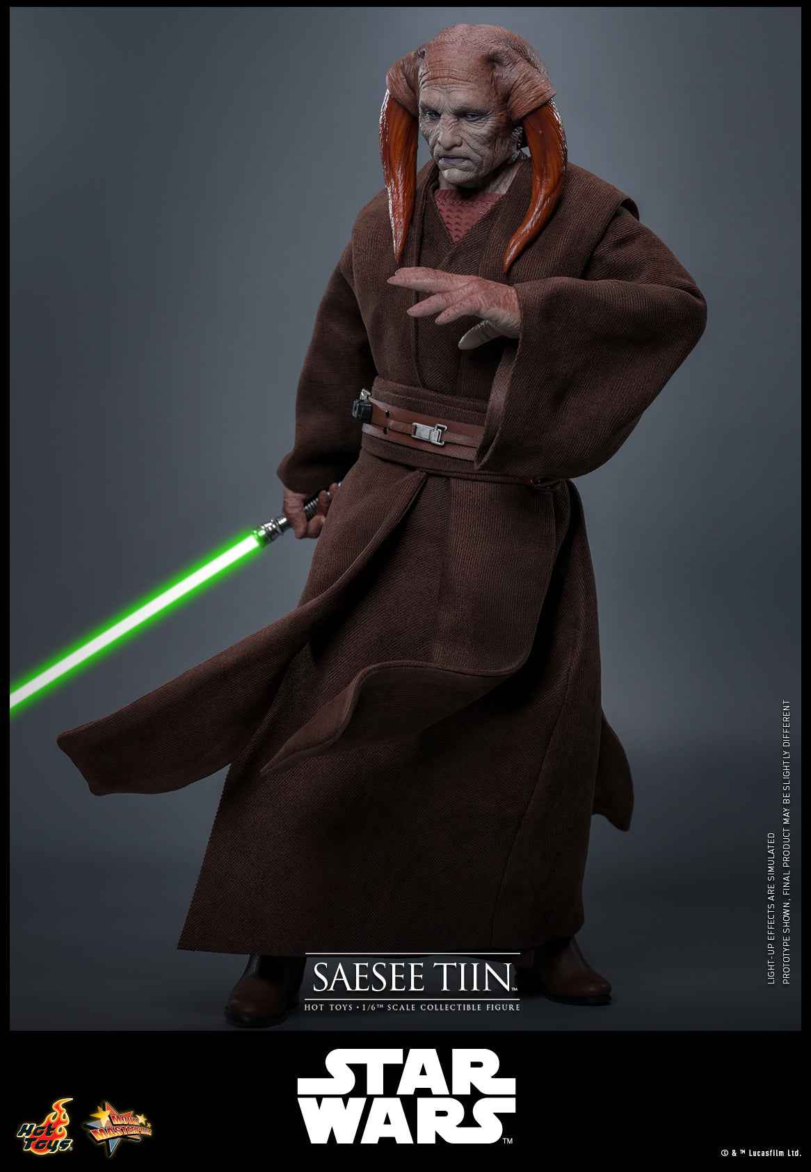Star Wars Hot Toys Jedi Master Saesee Tiin MMS820 Licensed Action Figure