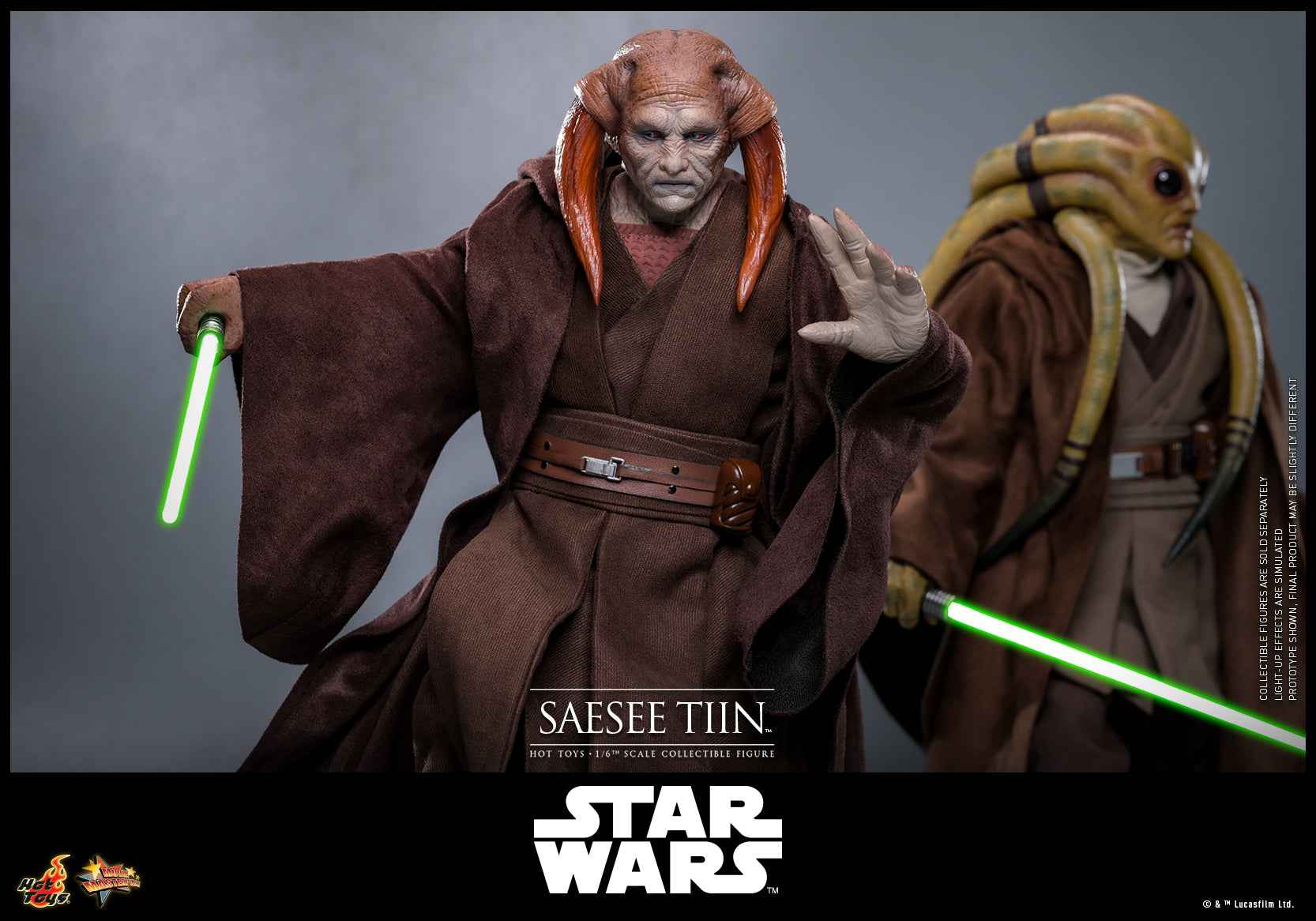 Star Wars Hot Toys Jedi Master Saesee Tiin MMS820 Licensed Action Figure