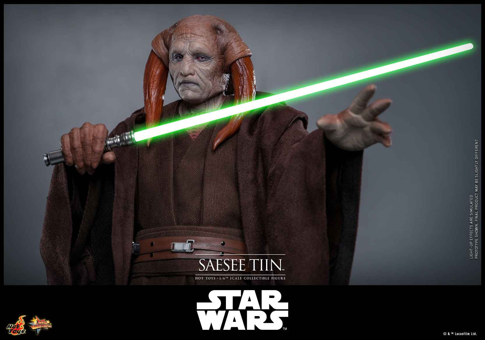 Star Wars Hot Toys Jedi Master Saesee Tiin MMS820 Licensed Action Figure