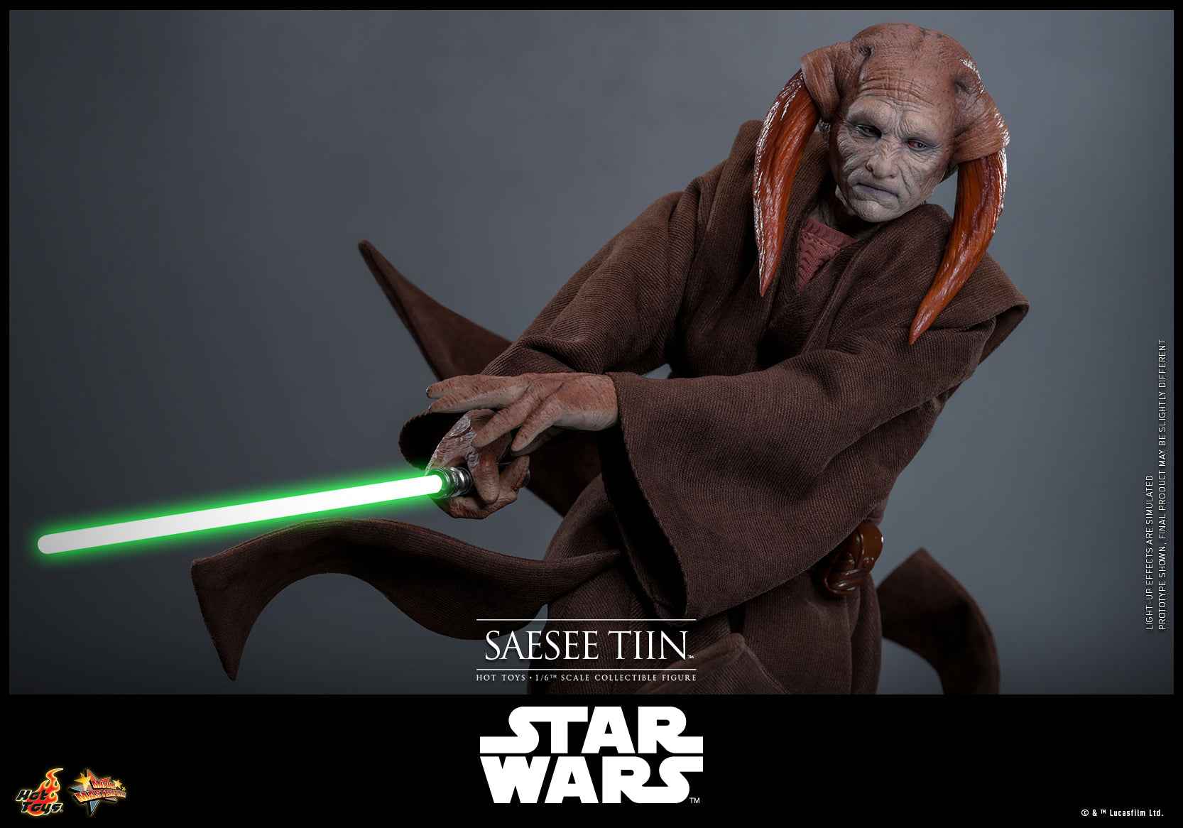Star Wars Hot Toys Jedi Master Saesee Tiin MMS820 Licensed Action Figure