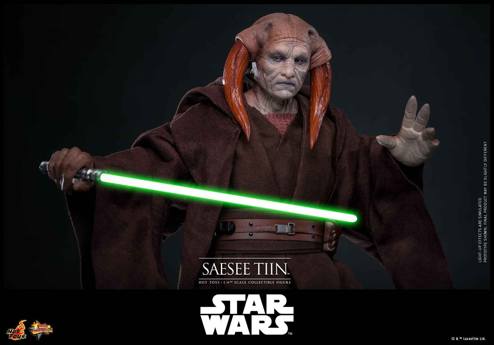 Star Wars Hot Toys Jedi Master Saesee Tiin MMS820 Licensed Action Figure