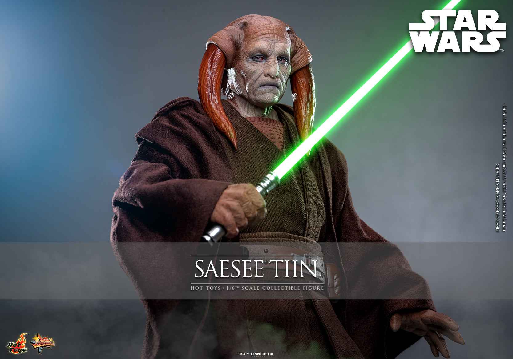 Star Wars Hot Toys Jedi Master Saesee Tiin MMS820 Licensed Action Figure