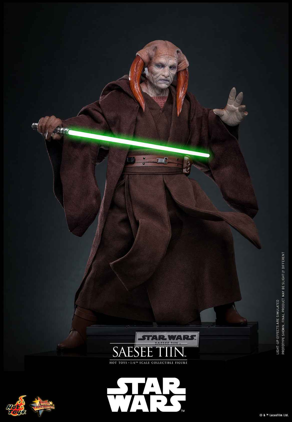Star Wars Hot Toys Jedi Master Saesee Tiin MMS820 Licensed Action Figure