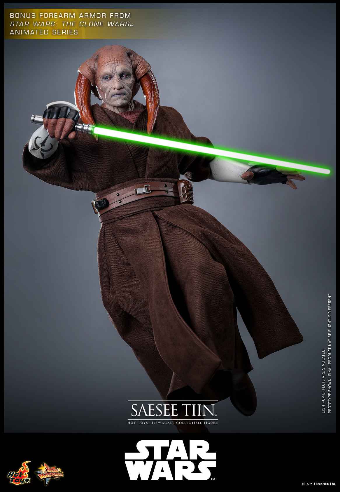 Star Wars Hot Toys Jedi Master Saesee Tiin MMS820 Licensed Action Figure