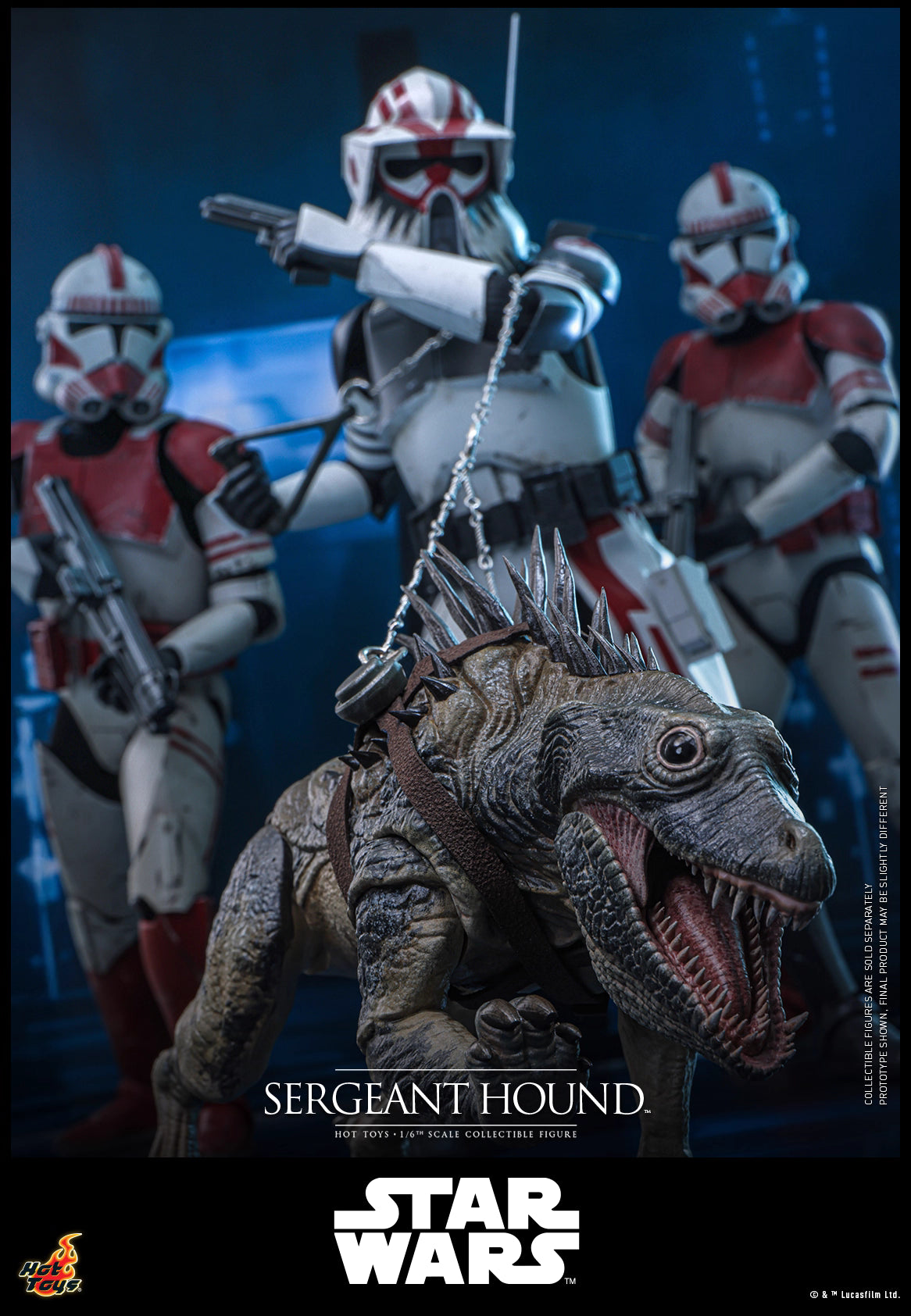 Star Wars Hot Toys Sergeant Hound TMS167 1/6 Licensed Action Figure