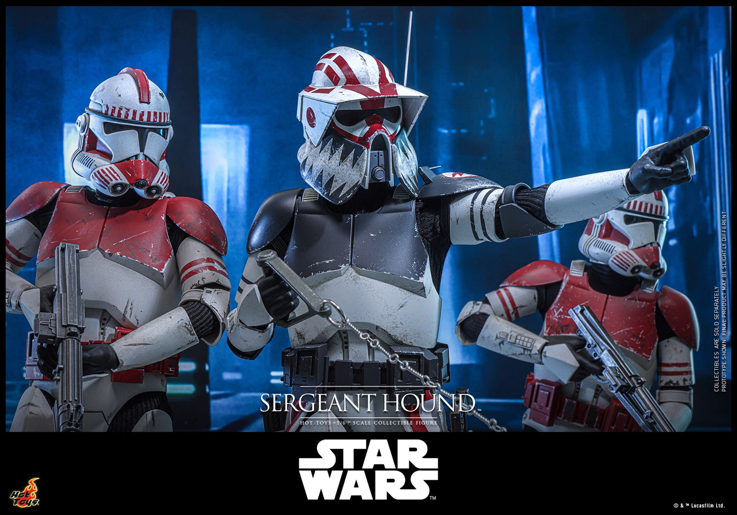 Star Wars Hot Toys Sergeant Hound TMS167 1/6 Licensed Action Figure