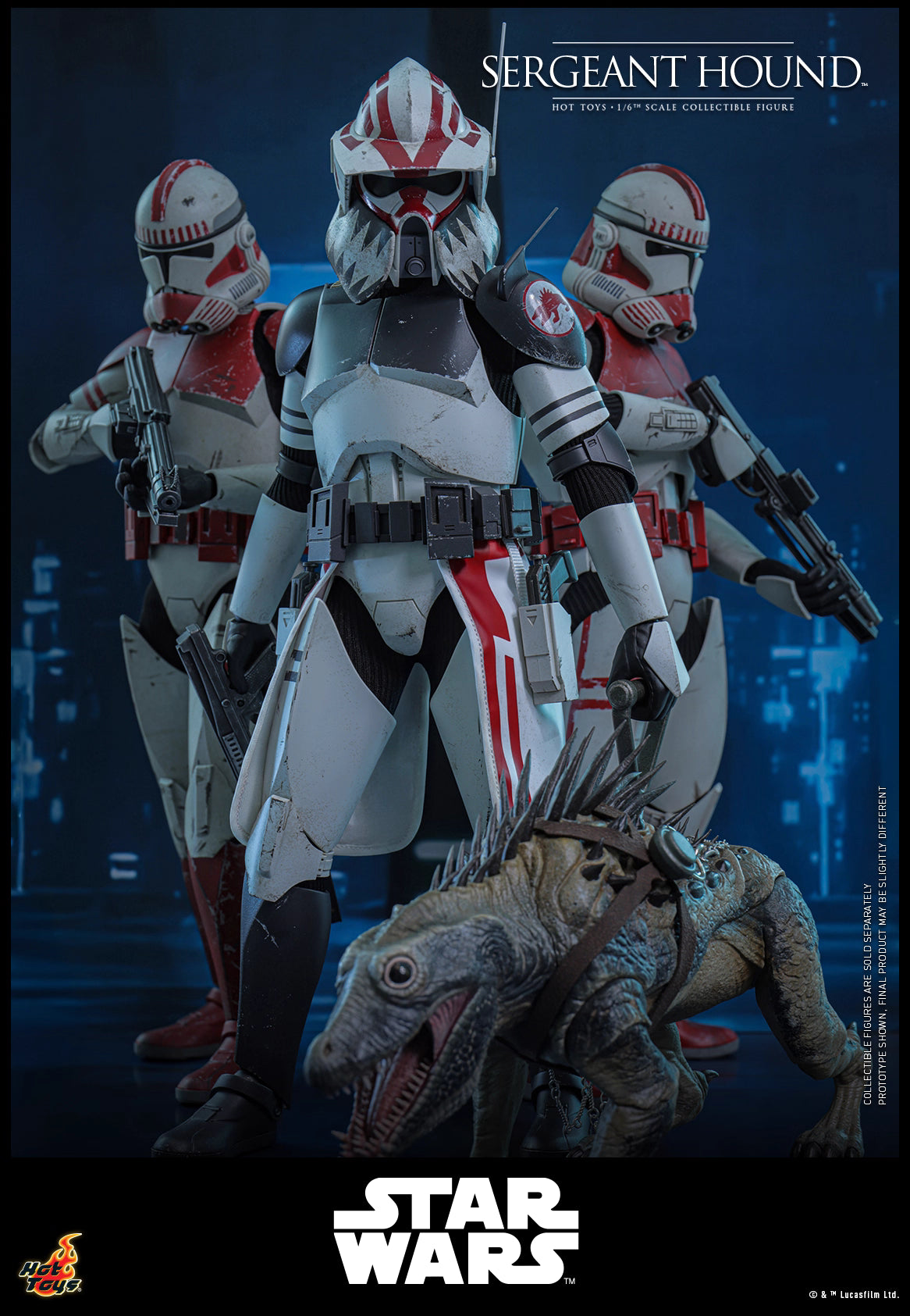 Star Wars Hot Toys Sergeant Hound TMS167 1/6 Licensed Action Figure