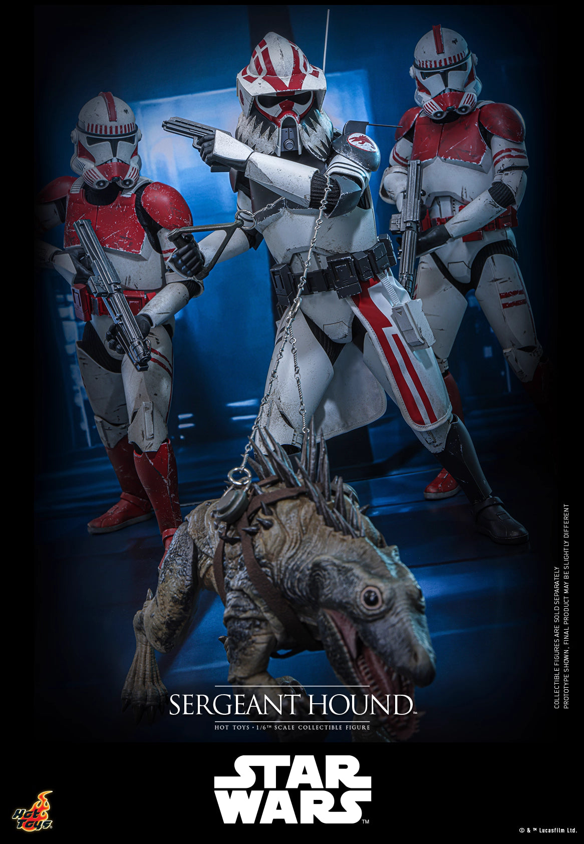 Star Wars Hot Toys Sergeant Hound TMS167 1/6 Licensed Action Figure