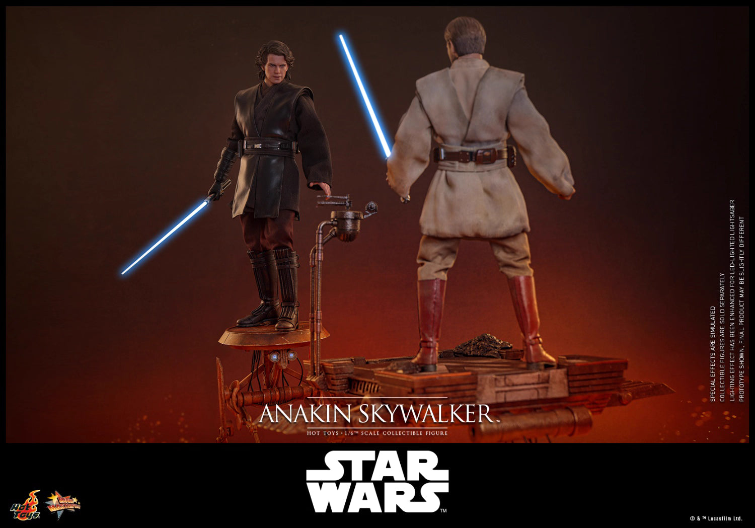 Star Wars Hot Toys Star Wars: Episode III Revenge of the Sith Anakin Skywalker MMS839 1/6 Licensed Action Figure