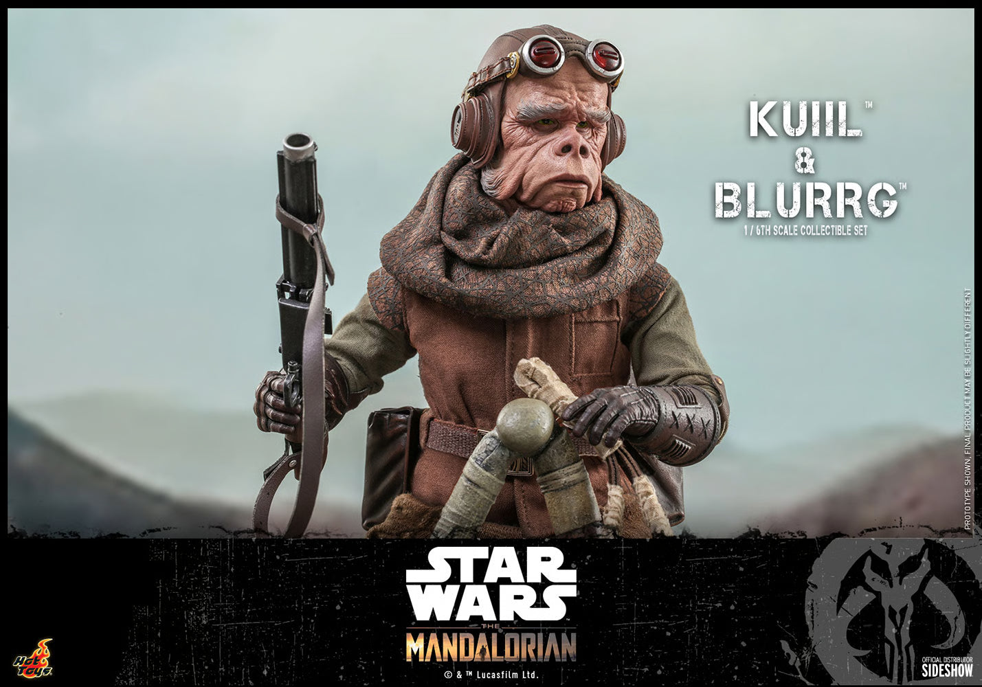 Star Wars Hot Toys "The Mandalorian" Kuiil & Blurrg Set TMS049 1/6 Licensed Action Figure