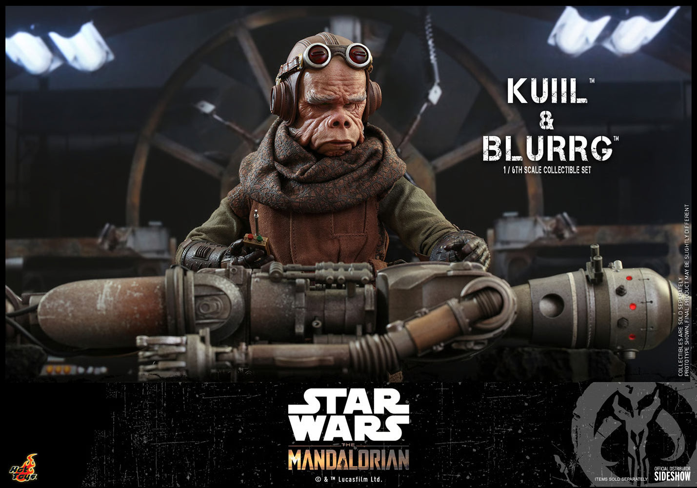 Star Wars Hot Toys "The Mandalorian" Kuiil & Blurrg Set TMS049 1/6 Licensed Action Figure