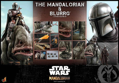 Star Wars Hot Toys The Mandalorian & Blurrg Set TMS046 1/6 Licensed Action Figure