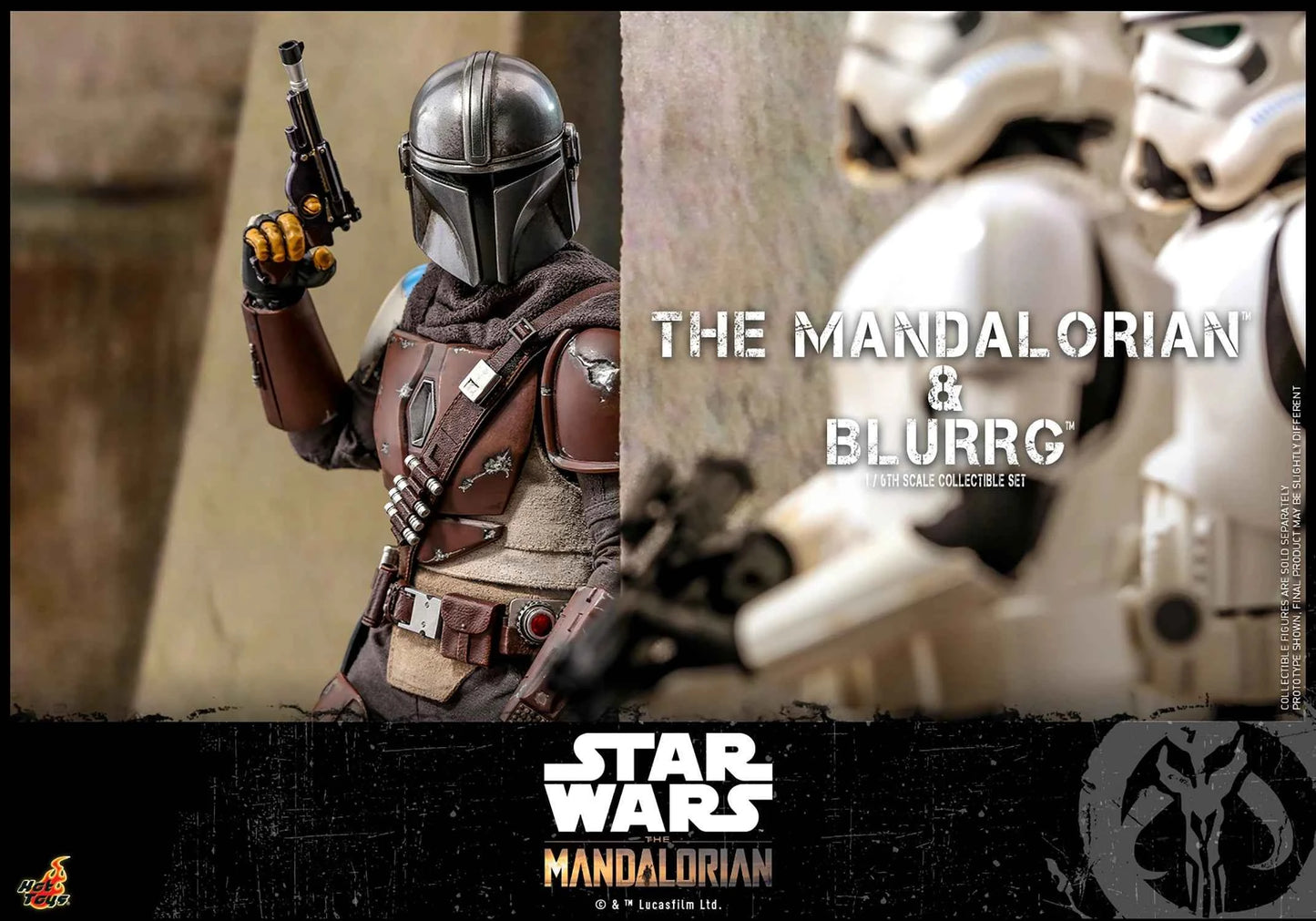 Star Wars Hot Toys The Mandalorian & Blurrg Set TMS046 1/6 Licensed Action Figure