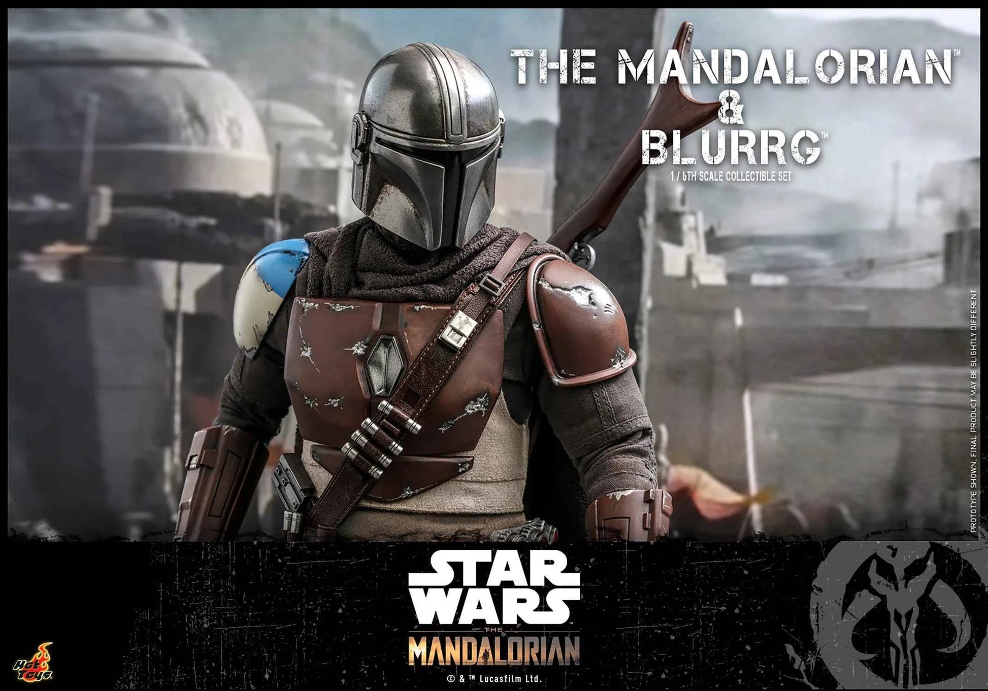 Star Wars Hot Toys The Mandalorian & Blurrg Set TMS046 1/6 Licensed Action Figure