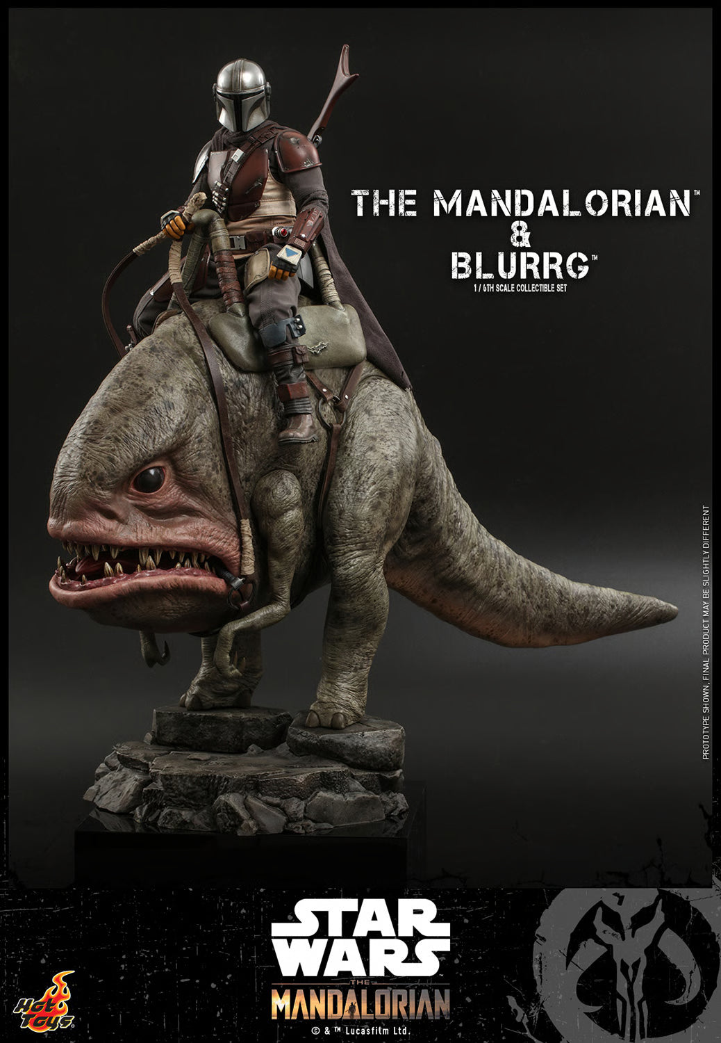 Star Wars Hot Toys The Mandalorian & Blurrg Set TMS046 1/6 Licensed Action Figure