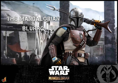 Star Wars Hot Toys The Mandalorian & Blurrg Set TMS046 1/6 Licensed Action Figure