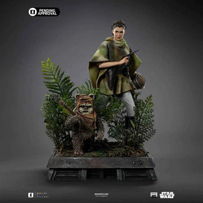 Star Wars Iron Studio Leia and Wicket LUCSWR126625-10 1/10 Licensed Resin Statue