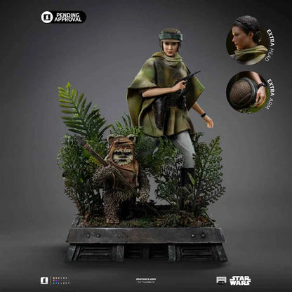 Star Wars Iron Studio Leia and Wicket LUCSWR126625-10 1/10 Licensed Resin Statue