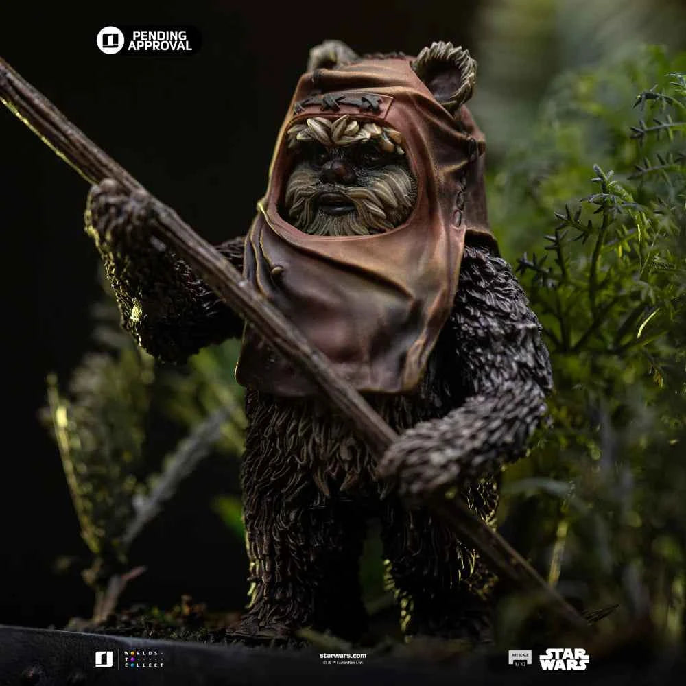 Star Wars Iron Studio Leia and Wicket LUCSWR126625-10 1/10 Licensed Resin Statue