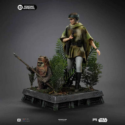Star Wars Iron Studio Leia and Wicket LUCSWR126625-10 1/10 Licensed Resin Statue