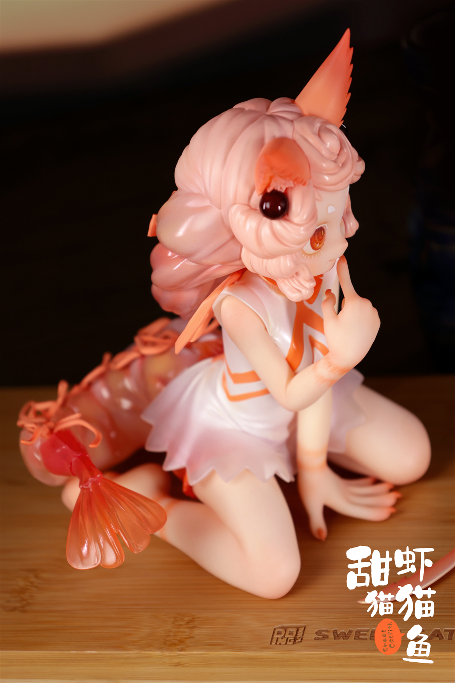 Sweet Shrimp Catfish WeArtDoing Studio Coral & Moonfin Licensed Resin Statue