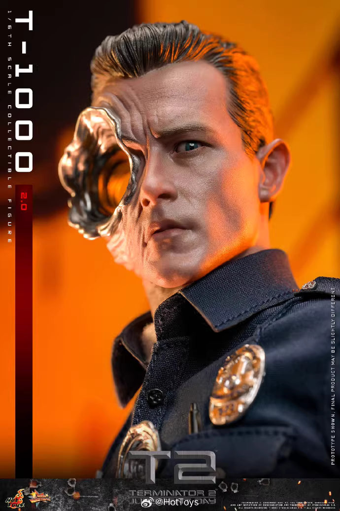 Terminator Hot Toys Terminator 2: Judgment Day T-1000 (2.0) MMS774  1/6 Licensed Action Figure
