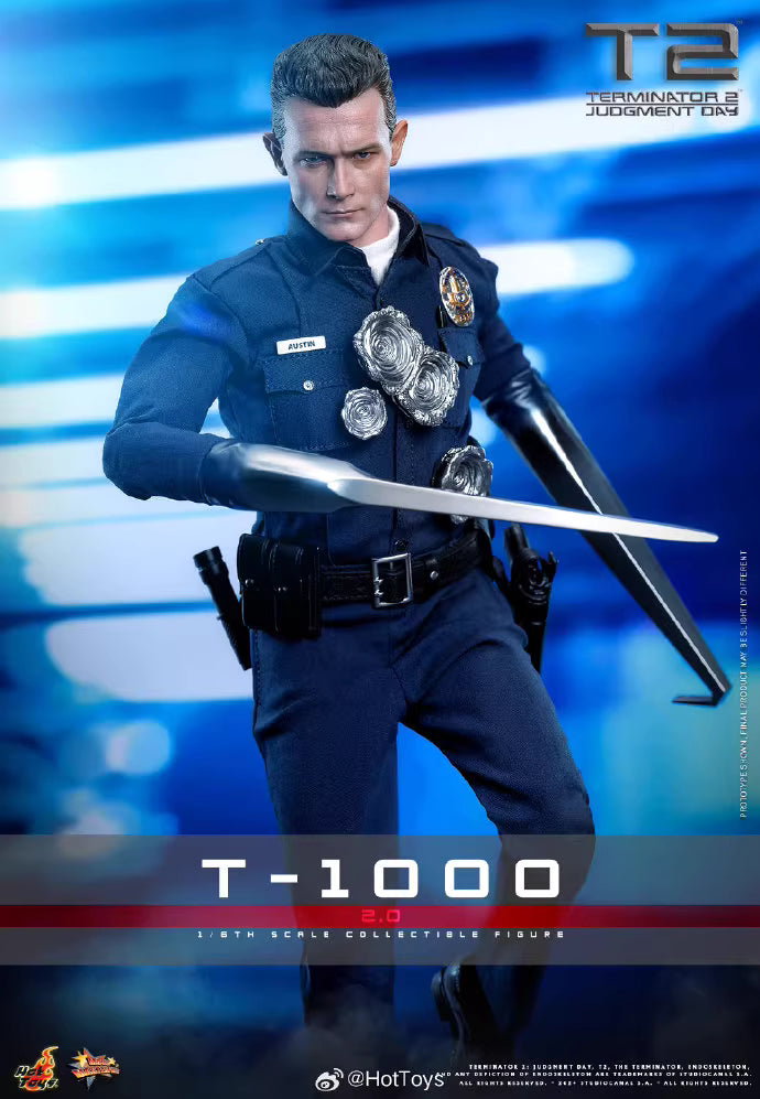 Terminator Hot Toys Terminator 2: Judgment Day T-1000 (2.0) MMS774  1/6 Licensed Action Figure