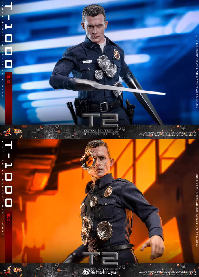 Terminator Hot Toys Terminator 2: Judgment Day T-1000 (2.0) MMS774  1/6 Licensed Action Figure