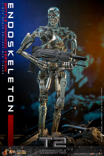 Terminator Hot Toys Terminator 2: Judgment Day T-800 Endoskeleton (Battle Damaged Version) Licensed Action Figure