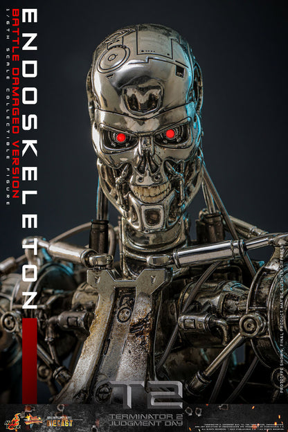Terminator Hot Toys Terminator 2: Judgment Day T-800 Endoskeleton (Battle Damaged Version) Licensed Action Figure