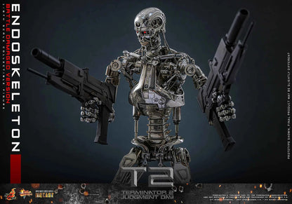 Terminator Hot Toys Terminator 2: Judgment Day T-800 Endoskeleton (Battle Damaged Version) Licensed Action Figure